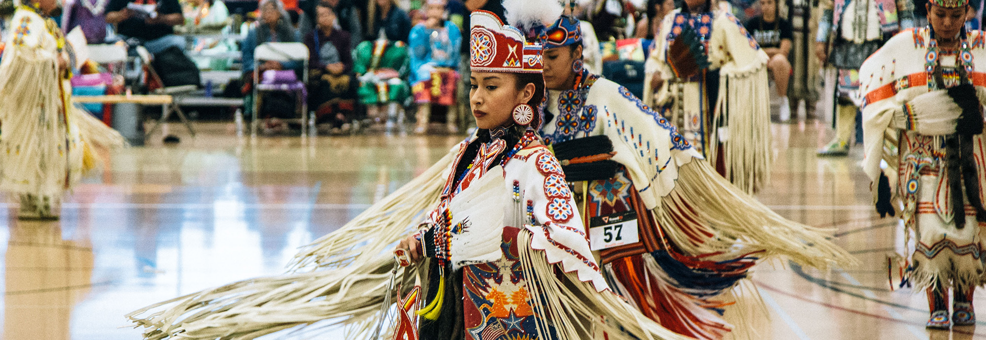 Indigenous person dancing