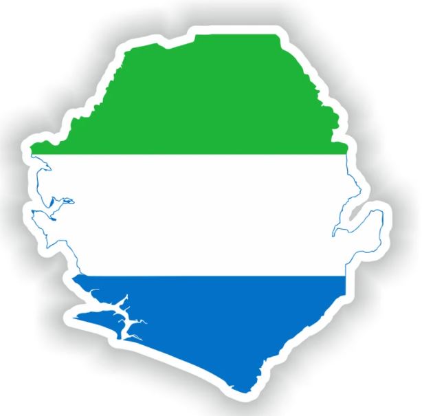 Sierra Leone - Country Flag Map