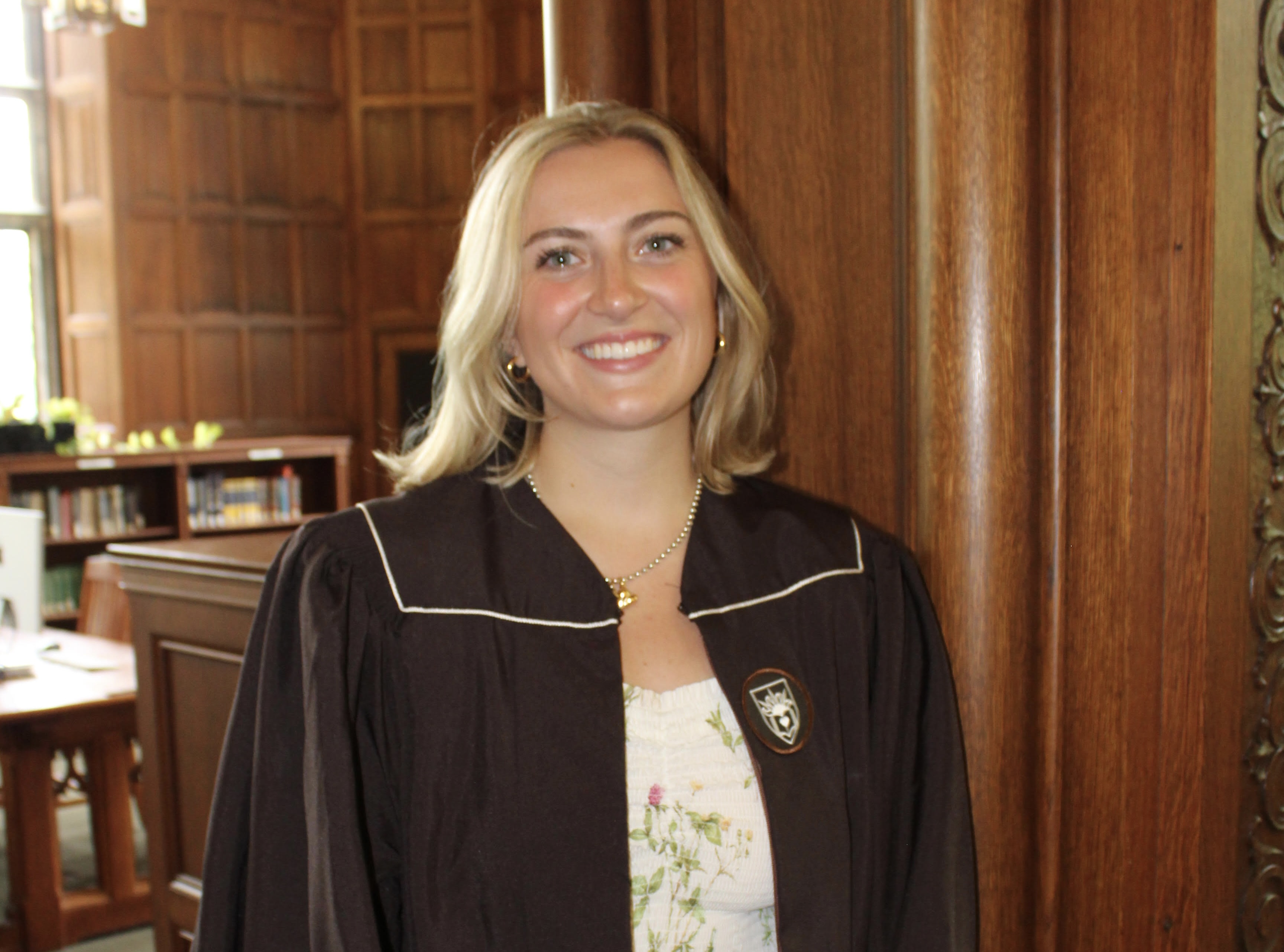 Katie Blomkvist graduating with her Master Public Health this Spring