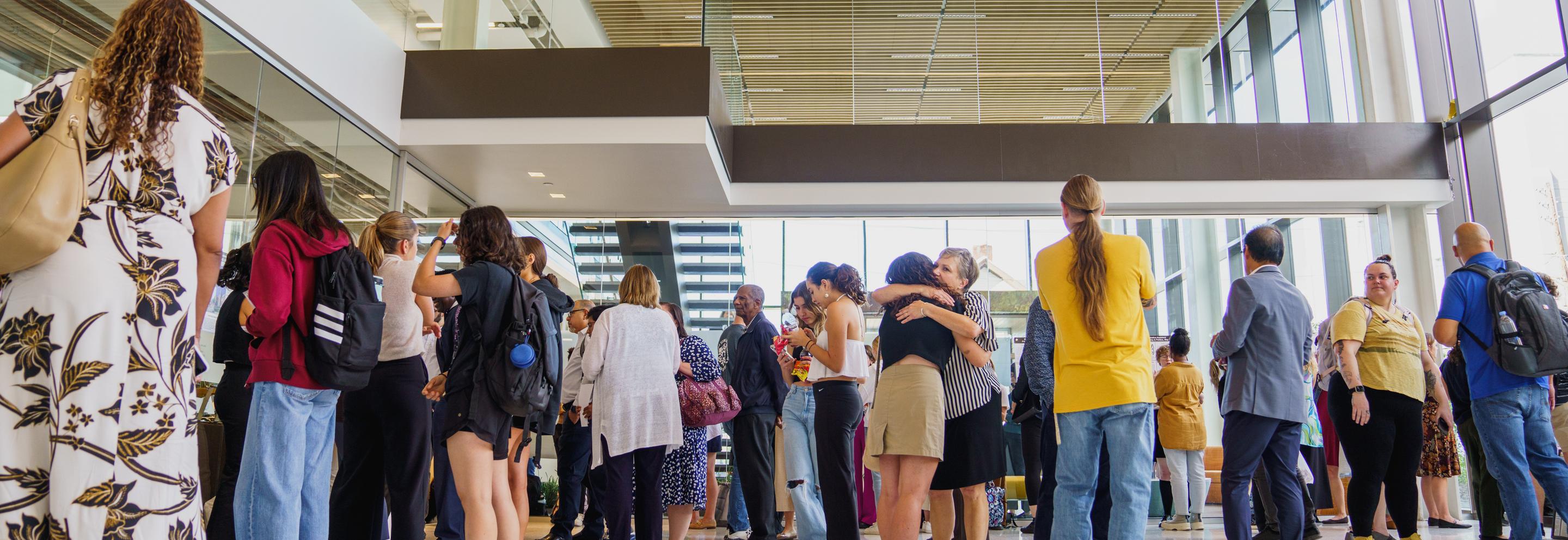 Students, Faculty & Staff in HST Building